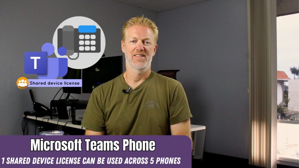 1 Shared Device License for Microsoft Teams Phone can be used across 5 Phones